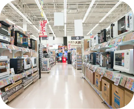 家電量販店の画像