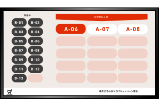 呼び出しモニター