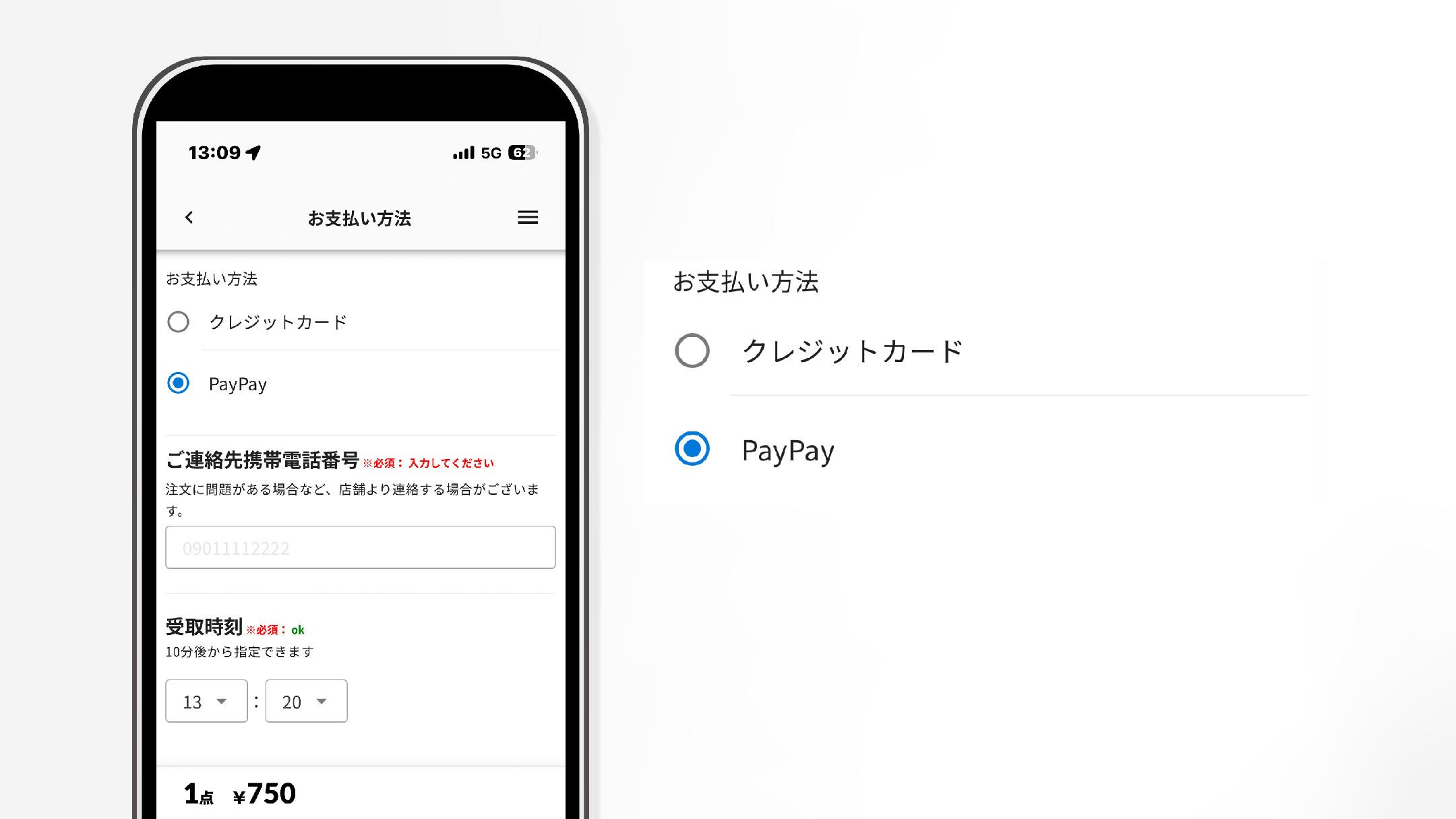 PayPayでの決済も可能