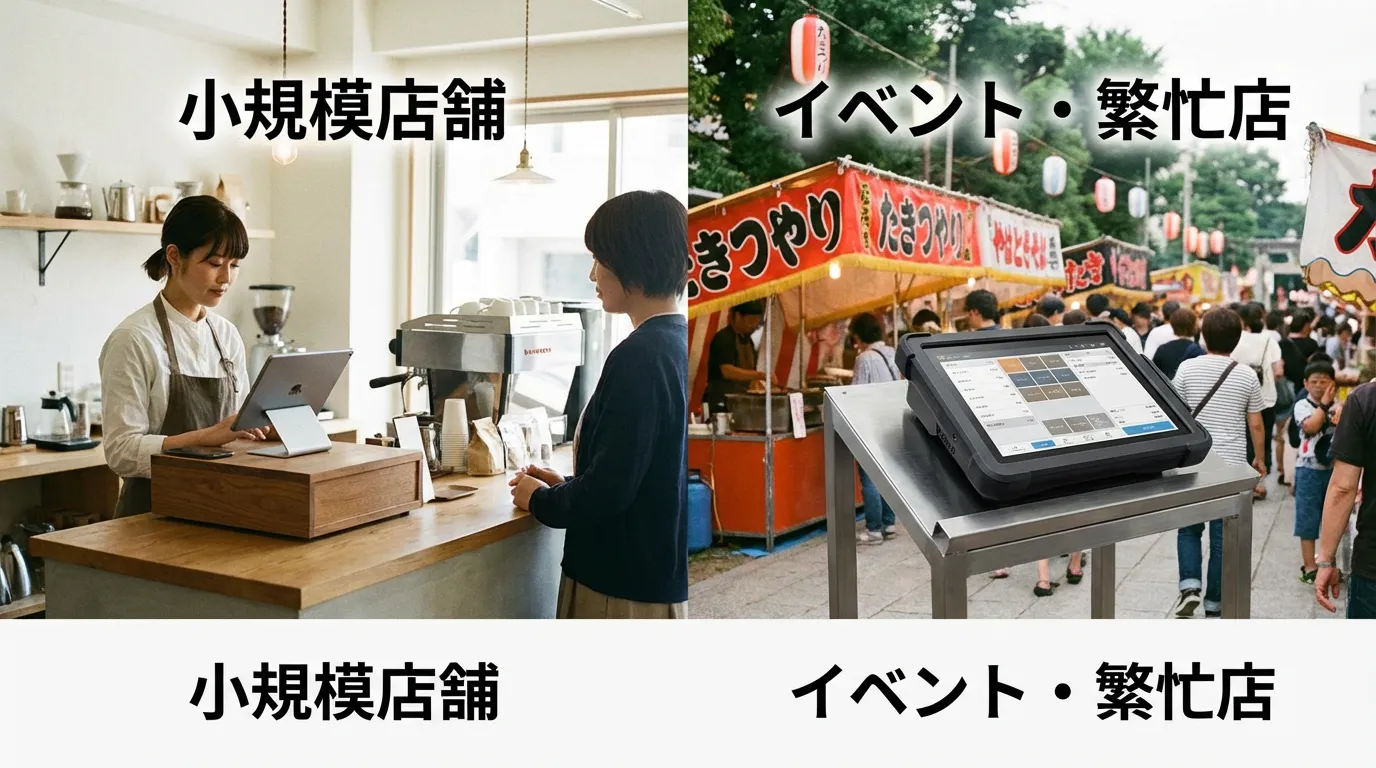 【シーン別】iPadレジが向いている店・専用機が向いている店